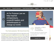 Tablet Screenshot of forpurposelaw.com